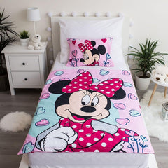 Pościel Disney, Minnie Mouse Pink Baby, 100% bawełna Pościel zapinana na zamek - Kids Naty Shop