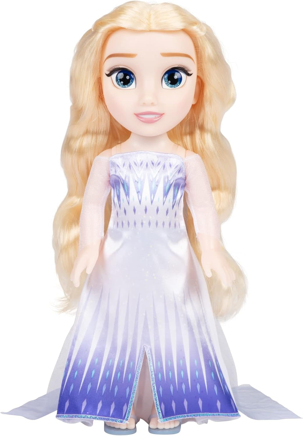 Disney Die Eiskönigin Singende ELSA Królowa Śniegu Puppe 35 cm, śpiewa „Pokaż się”, w zestawie akcesoria do dodatkowej zabawy, idealny dla dziewczynek od 3 lat Biało-niebieski
