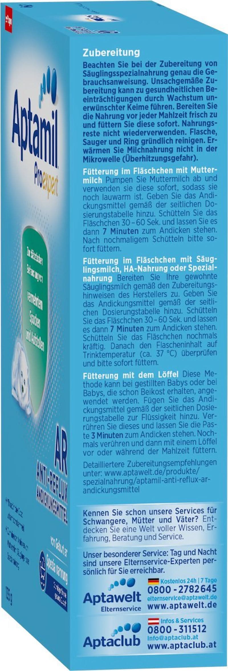 Aptamil AR środek zagęszczający od urodzenia, opakowanie 6 szt. (6 x 135 g) Matka i Dziecko Naty Shop