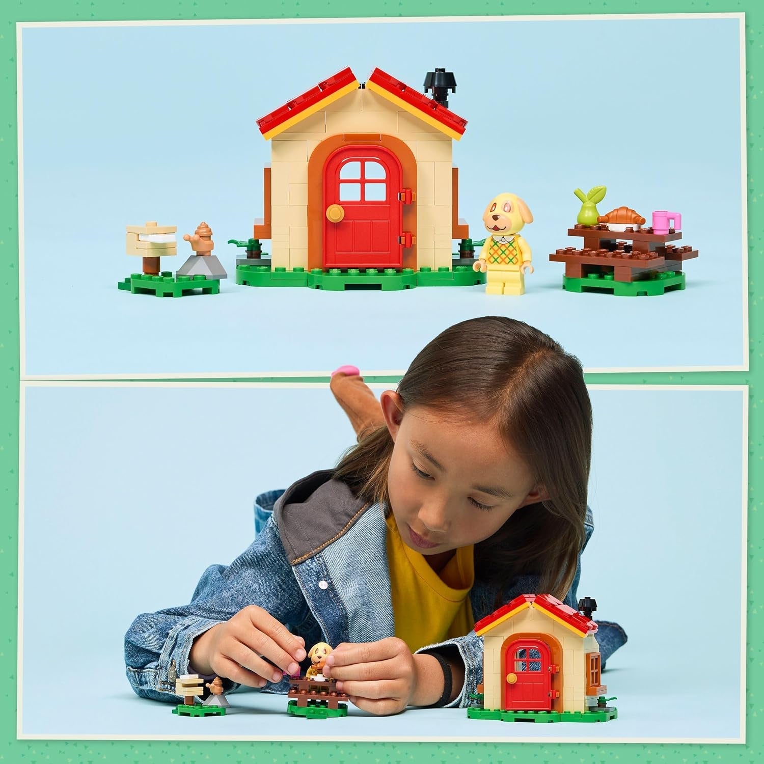 LEGO Animal Crossing - Bienchens gemütliches Haus - Spielzeug mit Minifigur, Klavier, Picknicktisch & Lebensmittel Zubehör - Spielset Gamer Geschenk für Mädchen, Jungen & Fans ab 6 Jahren - 77058