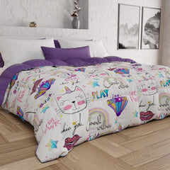 PETTI Artigiani Italiani - Kołdra zimowa, Kołdra zimowa, Doubleface, Druk monokolorowy i cyfrowy, 100% hipoalergiczna mikrofibra, Made in Italy Kołdry i kołdry Naty Shop