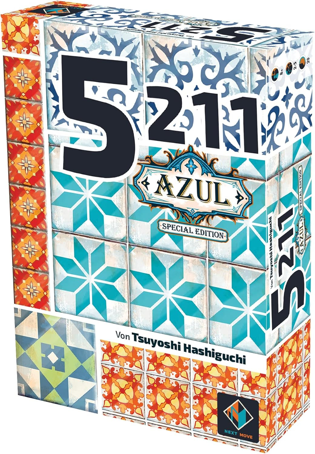 Gry Next Move, UNbox Now, Azul, gra podstawowa, gra rodzinna, gra roku 2018, 2–4 graczy, wiek 8+, 30–45 minut, język niemiecki
