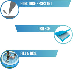 Basen naziemny Bestway Fast Set bez pompy, Ø 183 x 51 cm, niebieski, okrągły, 940 litrów, materiał TriTech, do samodzielnego montażu, zawór bezpieczeństwa, w zestawie. łatka naprawcza