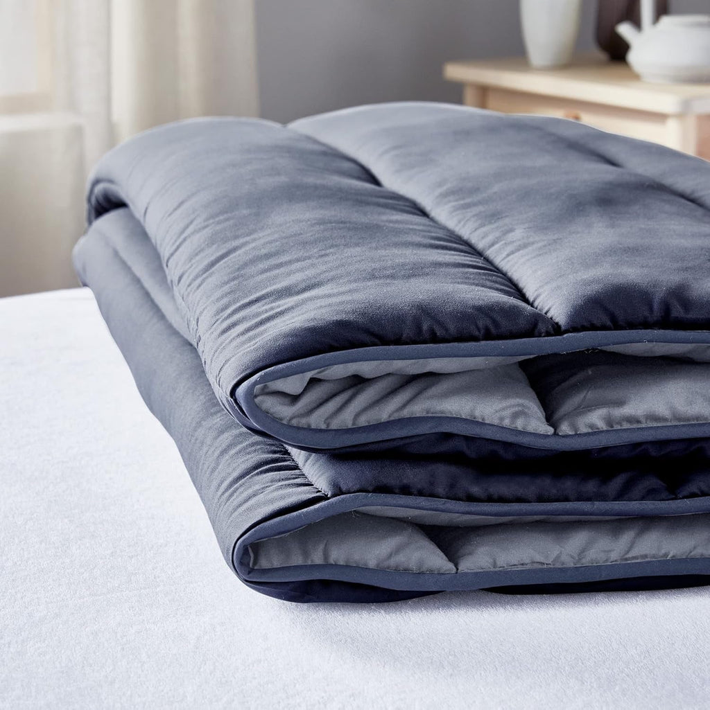 Pikolin Home - Plapumă reversibilă 300 G - Umplutură nordică bicoloră - Pentru pat 135 - Cosy, cald, respirabil, galben muștar, 220 X 220 Cm Plapumi si pilote Naty Shop