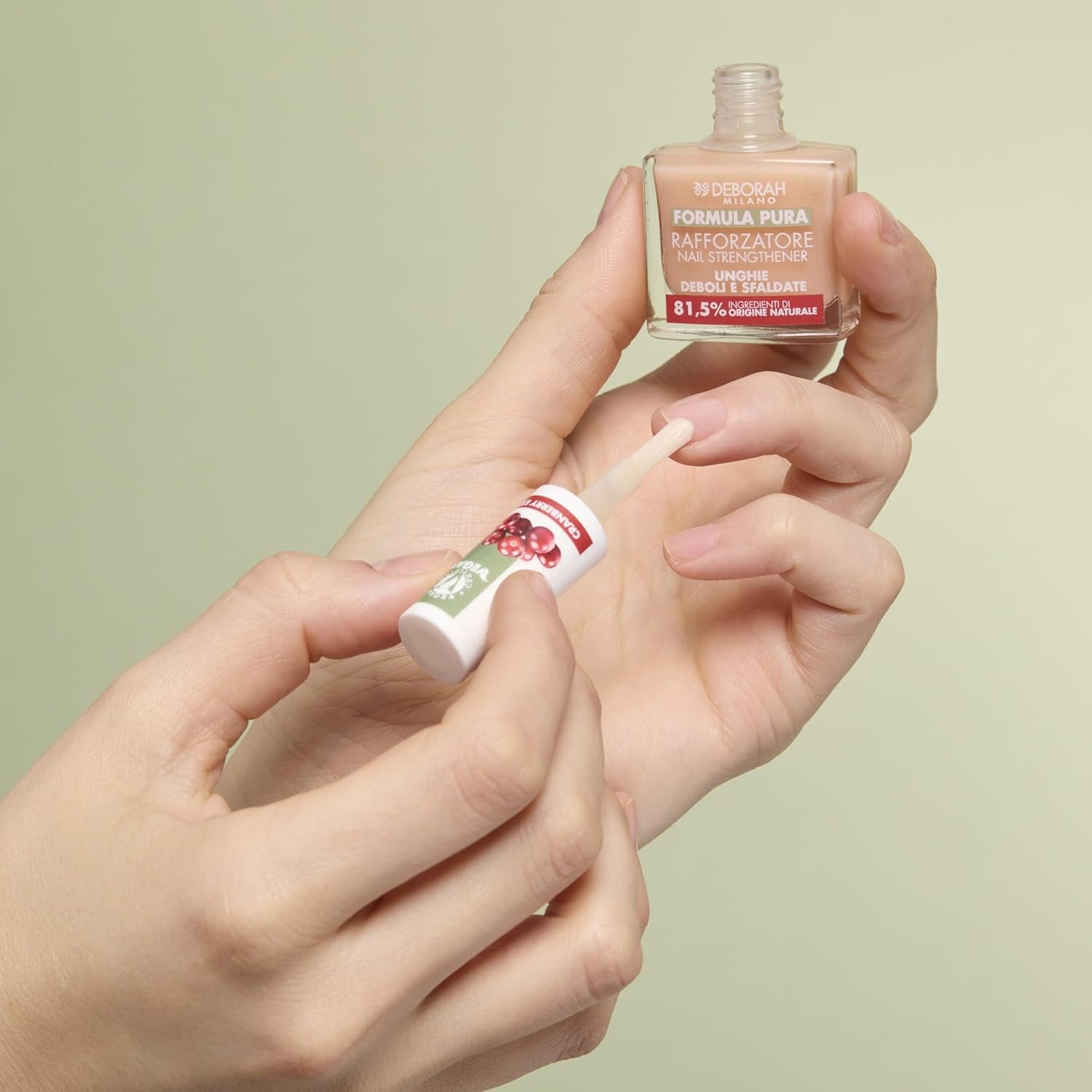 Milano Formula Pure Treatment Lakier do paznokci All in One, wegański, pod bazę i top, z ekstraktem z cytryny, rewitalizuje i redukuje żółknięcie, 8,5 ml