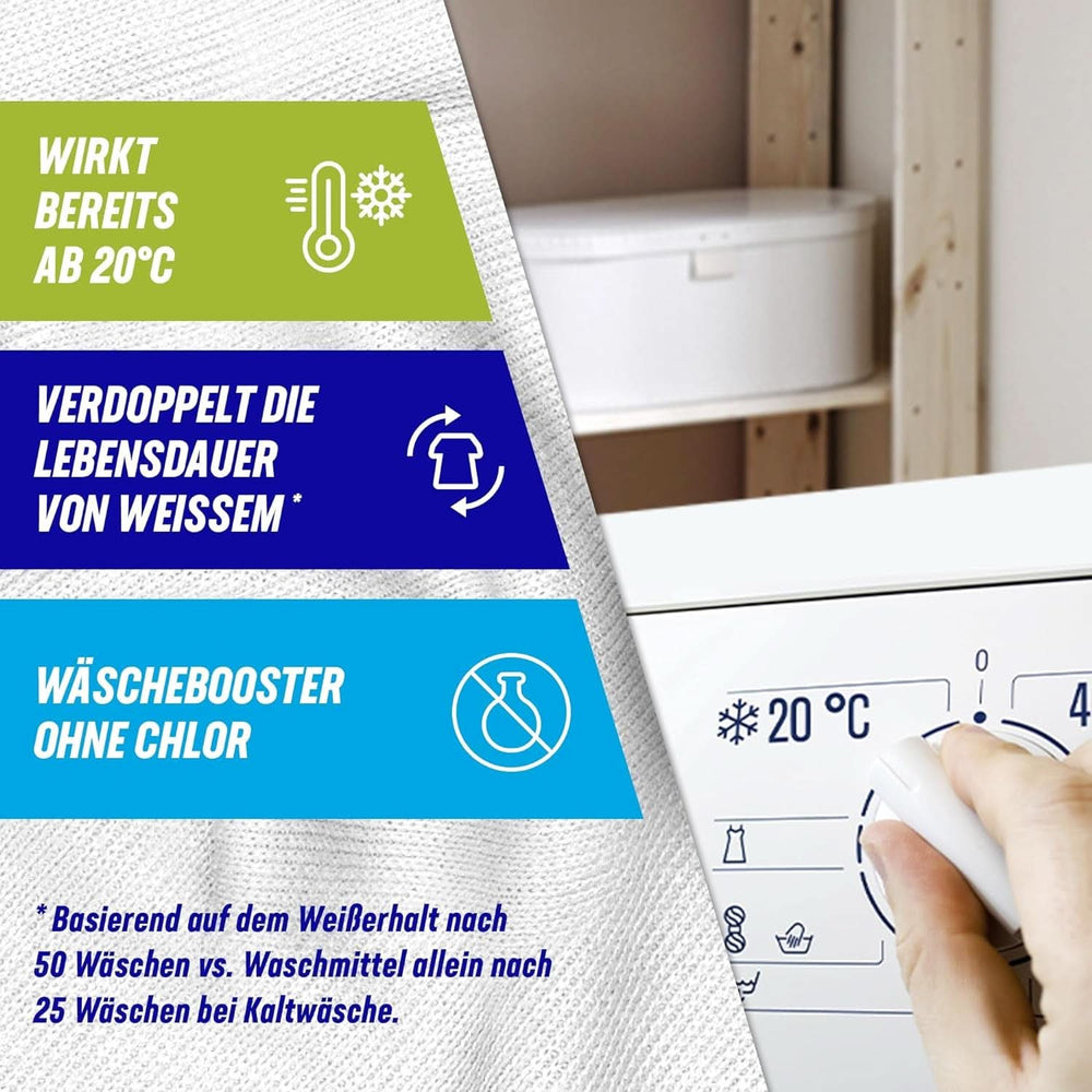 Proszek Vanish Oxi Action Powerwhite - 1 X 1,125 Kg - odplamiacz i proszek ulepszający pranie bez chloru - do białego prania Proszki do prania Naty Shop