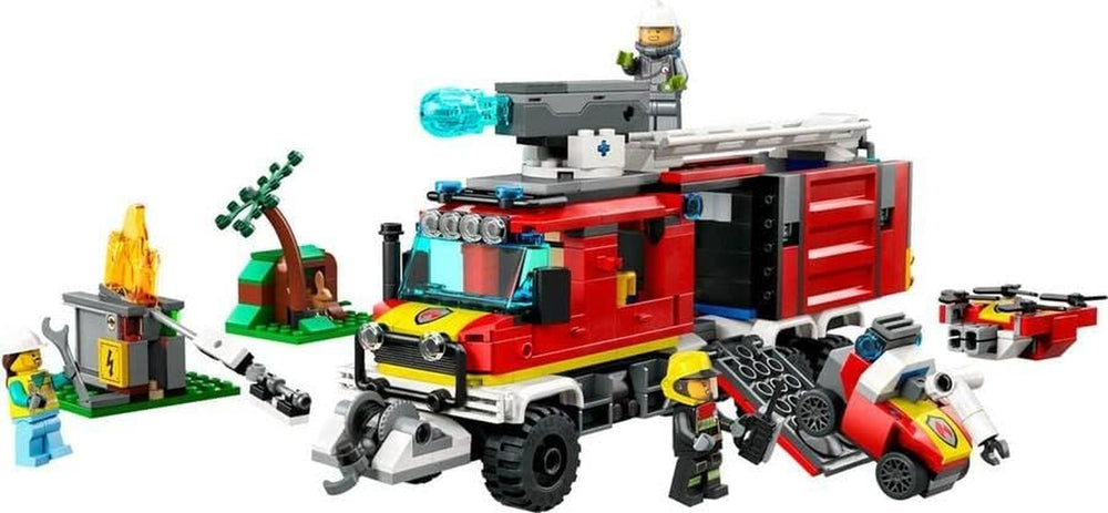 LEGO 60374 Miejski wóz dowodzenia straży pożarnej Nowoczesny wóz strażacki z dronami strażackimi Figurki dla dzieci Zestawy do budowania Besuche den LEGO-Store