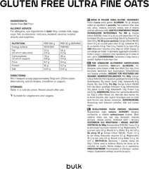 Drobno zmielone płatki owsiane, sypkie, naturalne szkockie płatki owsiane, bezglutenowe, 2,5 kg, opakowanie może się różnić