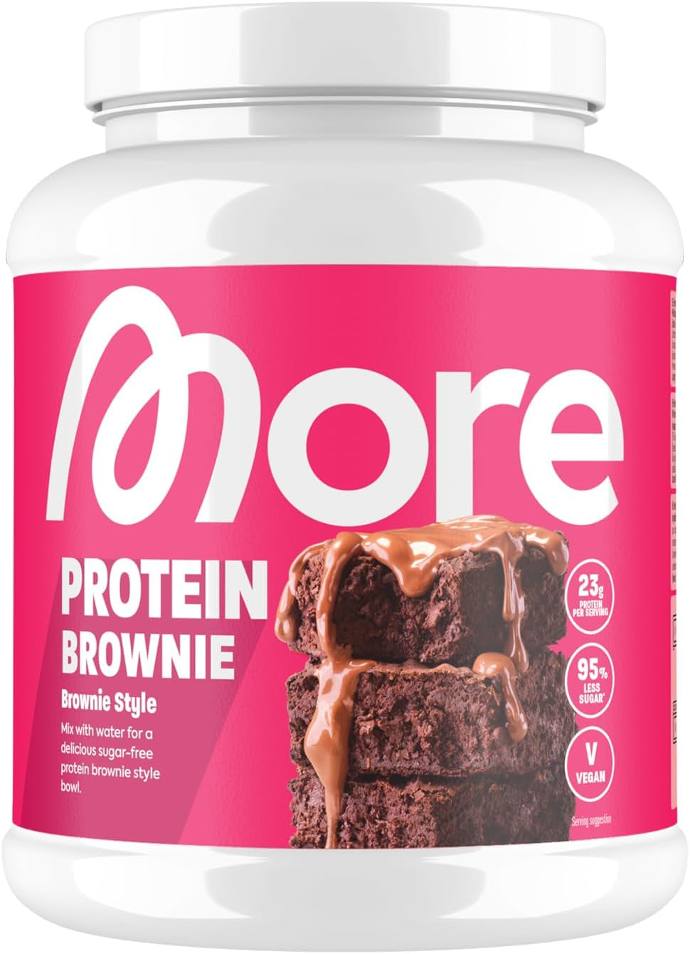 MORE Protein Brownie, 600G, Vegane Backmischung Für Brownies Mit Der Extra Portion Protein, Geprüfte Qualität - Made in Germany Amestec pentru copt si gatit Naty Shop Default Title