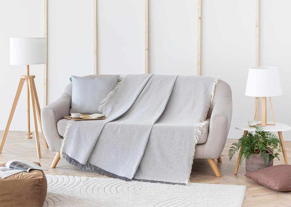 Wielofunkcyjna narzuta na łóżko, narzuta na łóżko, narzuta na łóżko, narzuta na sofę, Jarapas, jednolity kolor (180 X 260 cm, ciemnoszary). Łóżka i koce Besuche den Todocama-Store