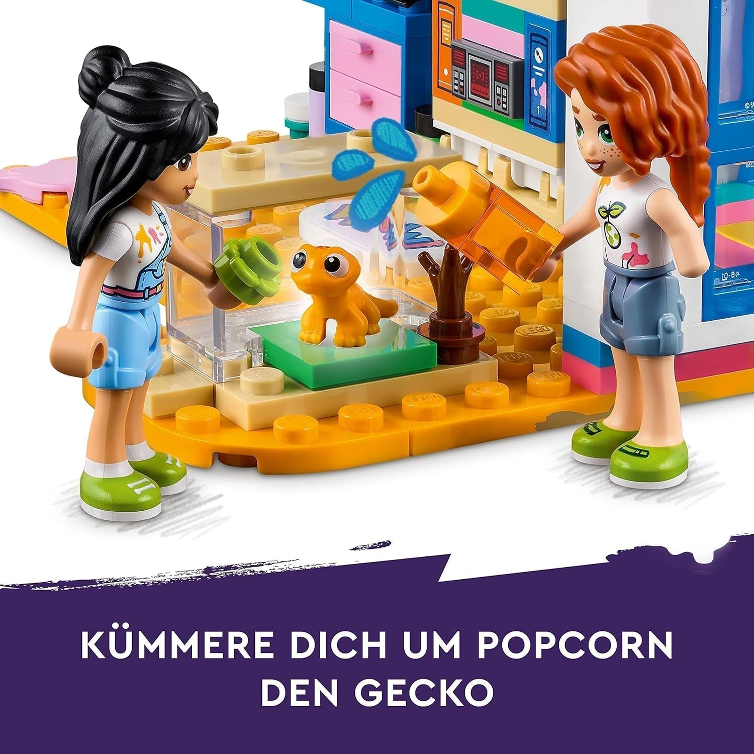LEGO 41739 Friends Pokój Liann, minizabawka z motywem artystycznym, mały prezent kolekcjonerski z Liann, minilaleczkami Jesień i zwierzaki Zestawy do budowania z serii 2023 Besuche w sklepie LEGO