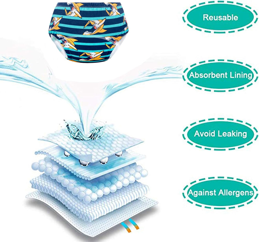 Spodnie do nauki nocnika, nasze spodnie do nauki nocnika dla dzieci (2-3 lata, 7 sztuk, kolor: wielokolorowy, rozmiar S)