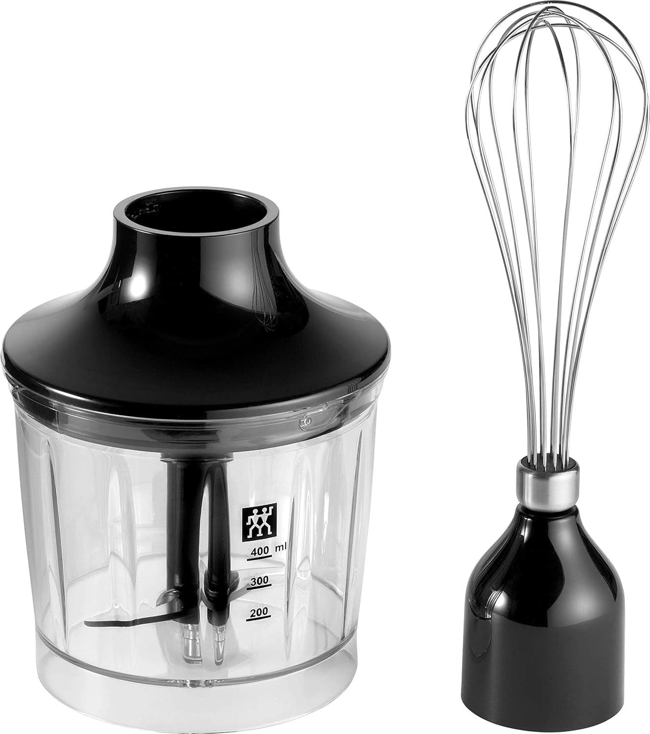 ZWILLING Zubehör-Set Für Standmixer, 2-Teilig: Zerkleinerer-Aufsatz U. Schneebesen-Aufsatz, Edelstahl/Schwarz Roboty kuchenne i miksery Naty Shop