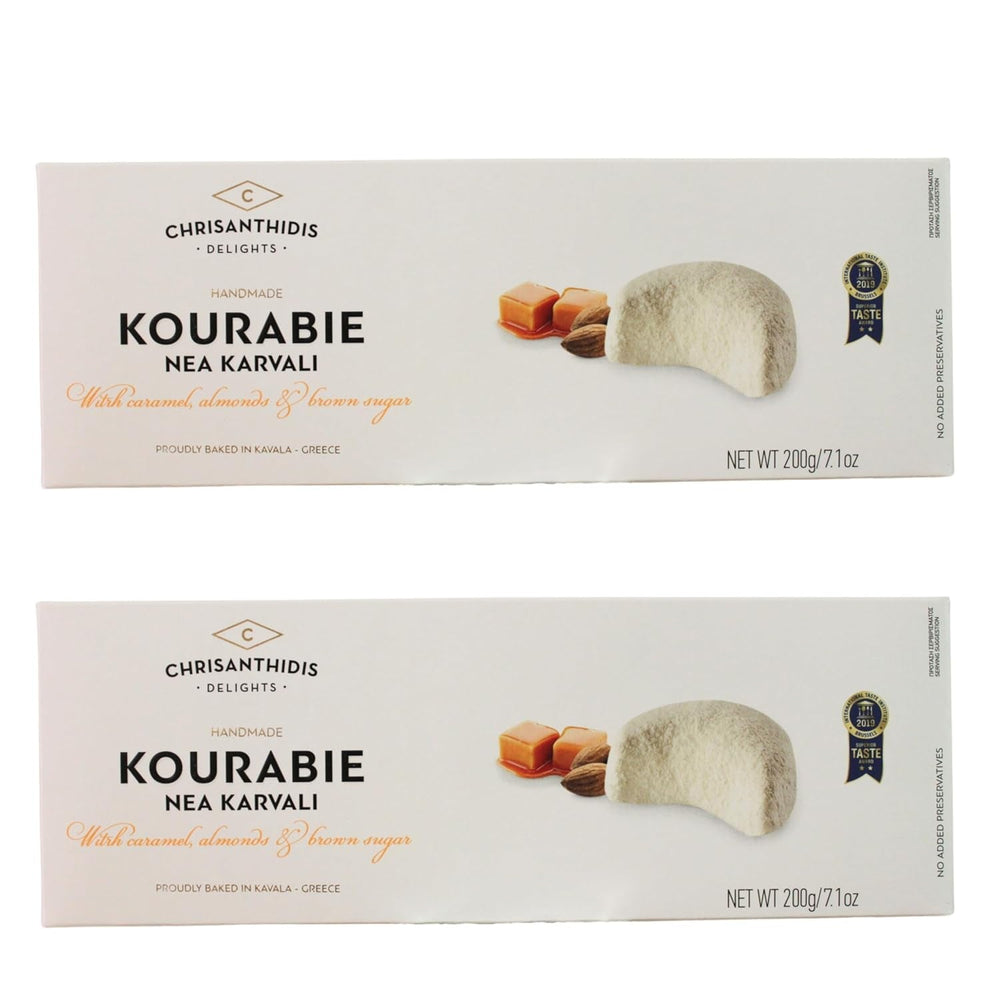 Chrisanthidis SA Biscuiți cu unt Kourabie și migdale 200g, pachet de 2 (2 x 200g)