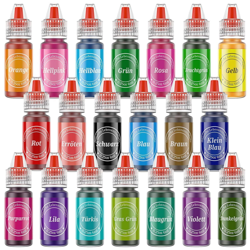 Colorant alimentar liposolubil 20 de culori colorant alimentar pe bază de ulei pentru ciocolată colorant alimentar în ulei colorant alimentar foarte concentrat fondant macarons cremă de ouă de Paște prăjituri de Paște gogoși