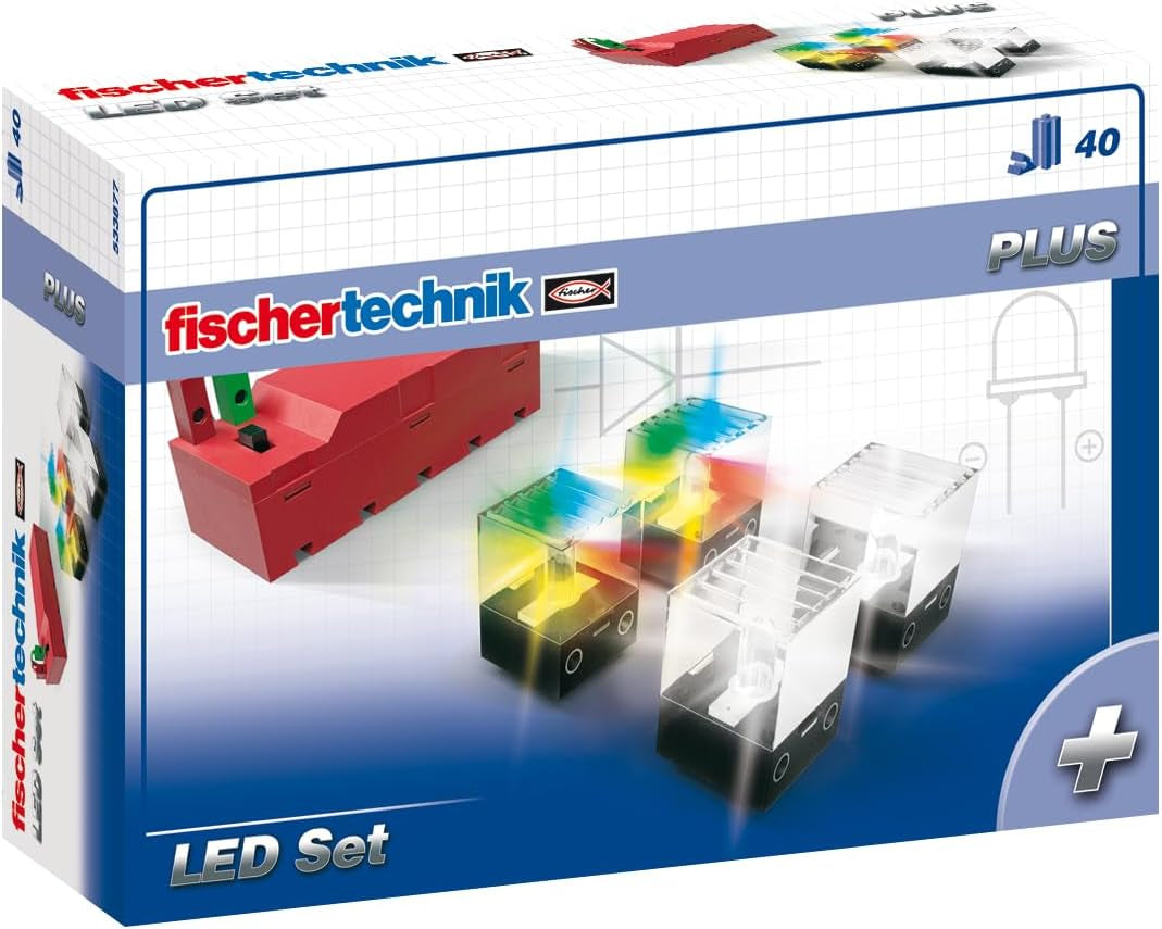 fischertechnik LED Set 533877 – Ergänzungsset z 2 diodami LED Rainbow i 2 diodami LED typu Weissen, dla aufregende Lichteffekte