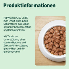 by Amazon Katzensfutter, nass, Dose, Stücke mit Geflügel in Sauce, 12 x 415 g