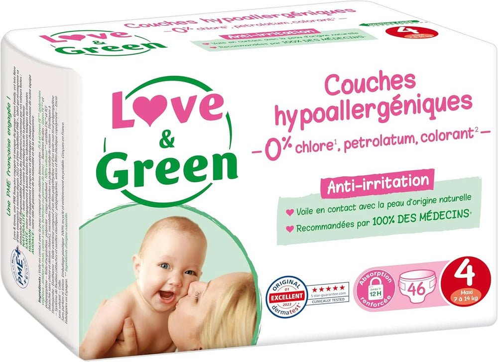 Love&Green, pieluszki bezchlorowe, opakowanie na 1 miesiąc, rozmiar 4 Sklep Naty dla Matki i Dziecka