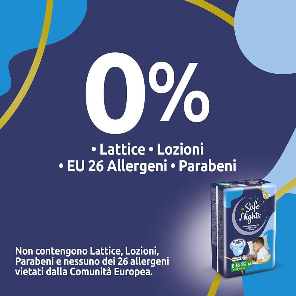 Safe Nights Boy, scutece pentru noapte, diverse marimi Mama si Copilul Naty Shop