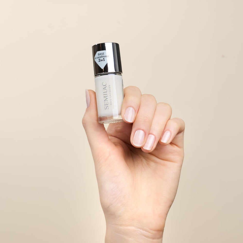 Baza wygładzająca Semilac 9 ml – Wygładzająca baza pod lakier klasyczny, wyrównujący, wzmacniający i samopoziomujący