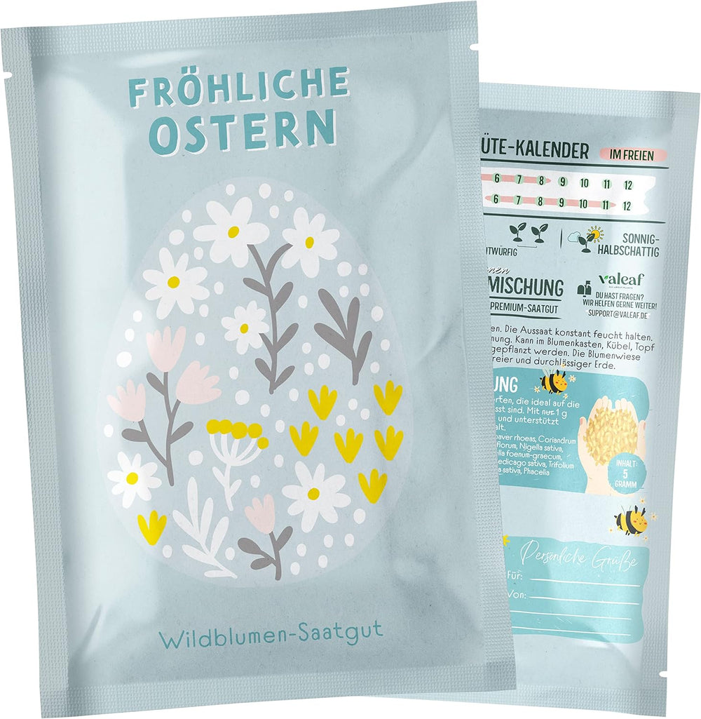 Nasiona łąk dzikich kwiatów | Nasiona kwiatów w prezencie wielkanocnym, nasiona traw wielkanocnych | Nasiona kwiatów wielkanocnych i prezenty wielkanocne dla dzieci | Nasiona dzikich kwiatów | Pakiety nasion na łąkę kwietną