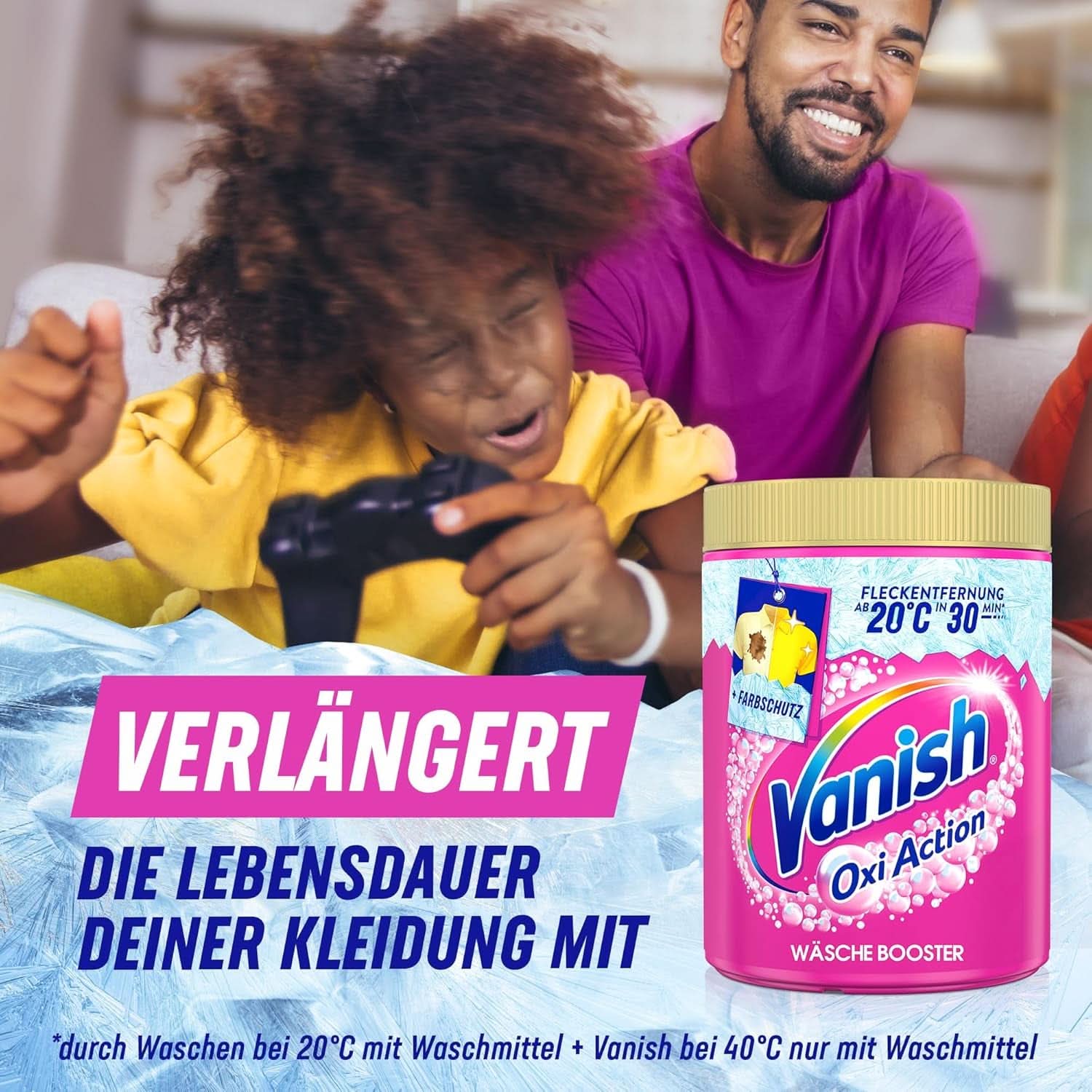Vanish Oxi Action Powder Pink - 1.125 Kg - bezchlorowy proszek do usuwania plam i ulepszania prania - do prania kolorowego Proszki do prania Naty Shop