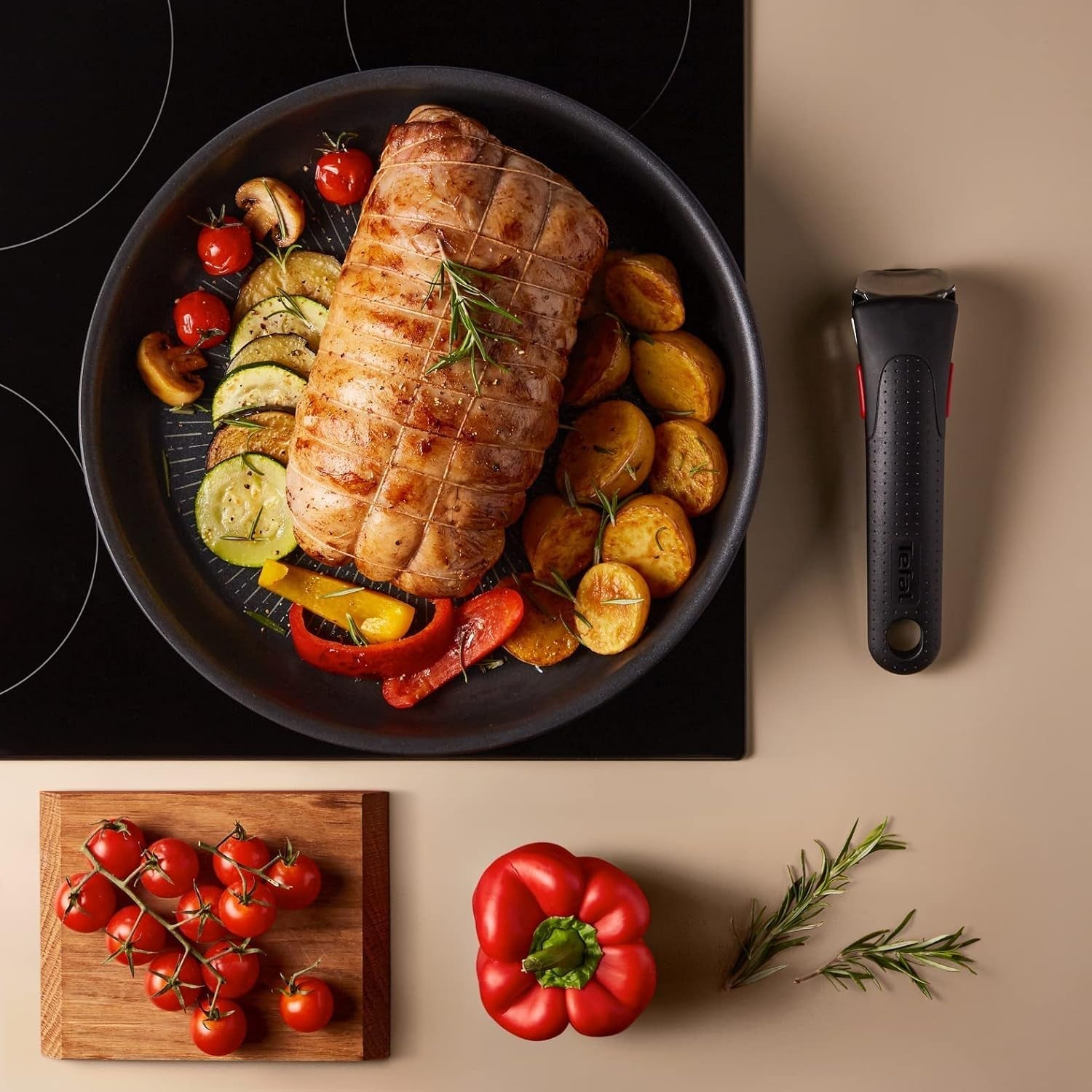 Patelnia Tefal Ingenio Eco Resist 20 cm, indukcyjna, łatwa w czyszczeniu, z powłoką nieprzywierającą Garnki i patelnie Naty Shop