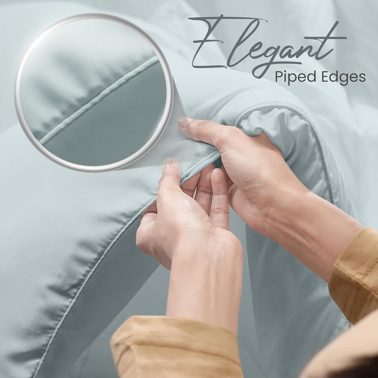 Pościel Utopia All Season Kołdra 250 g/m² Pluszowe wypełnienie z włókna silikonowego Podwójne łóżko szyte w pudełku (łóżko podwójne XL jasnoszare) Naty Shop Kołdry i kołdry