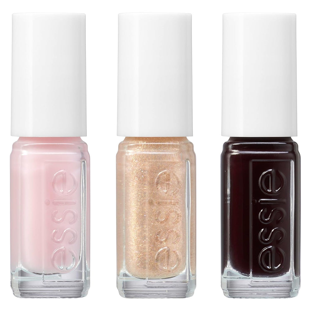Zestaw Essie Mini Trio XMAS, nr. 13 Mademoiselle + nr. 49 Wicki + nie. 570 Mani Dzięki, 3 x 15 ml