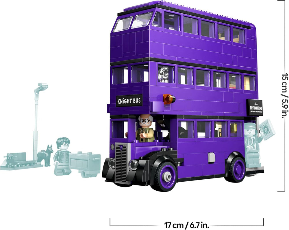 LEGO Harry Potter Abenteuer mit dem Fahrenden Ritter - Spielzeug aus der Zauberwelt mit 5 Minifiguren und Zubehör mit Zauberstäbe – Geschenk für Mädchen und Jungen ab 8 Jahren – 76446