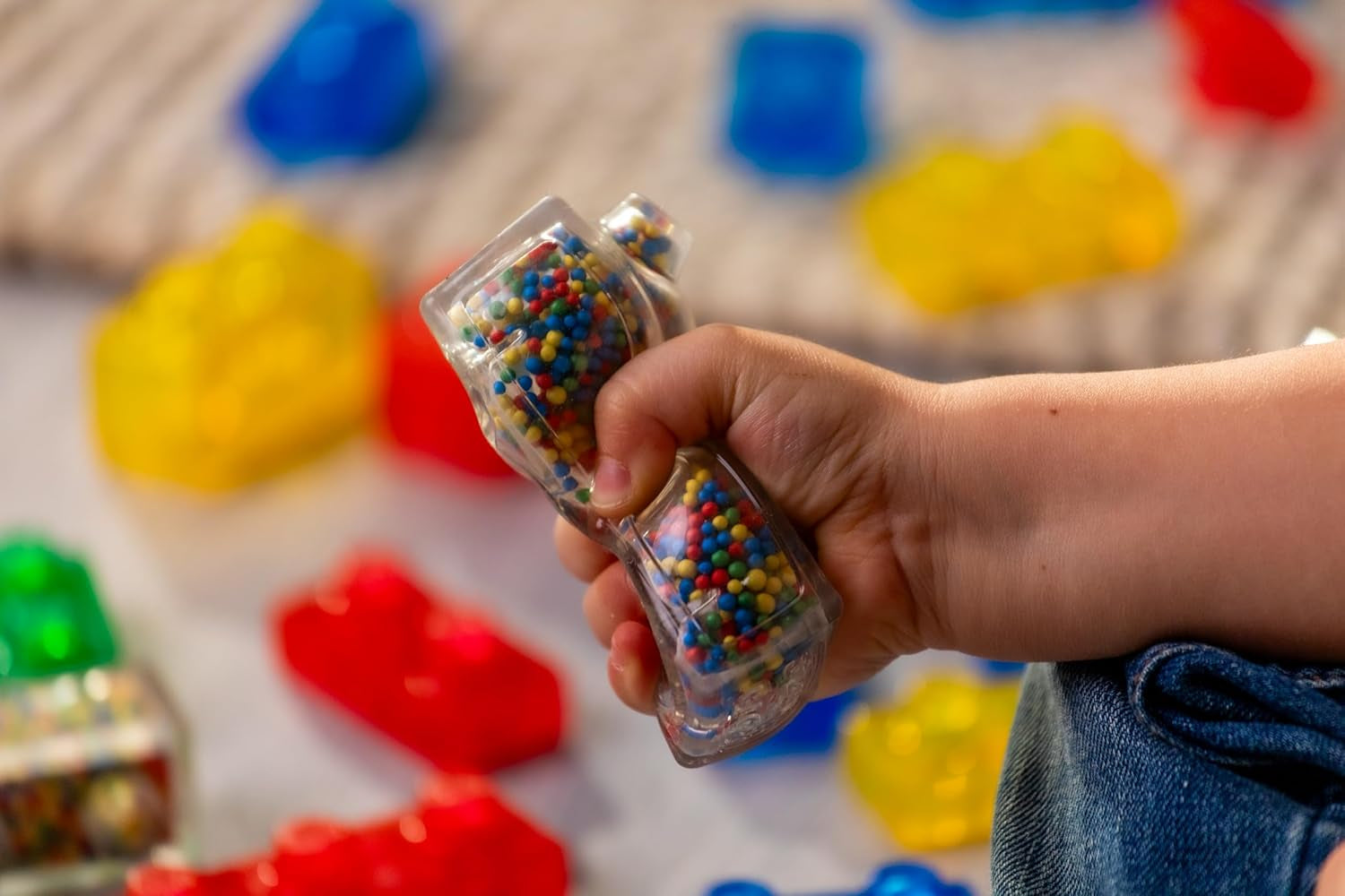 Jelly Blox - Creative Kit, Bauspielzeug ab 2 Jahren, mit 20 Sensorische Bausteine, Konstruktion Spielzeug für Kinder