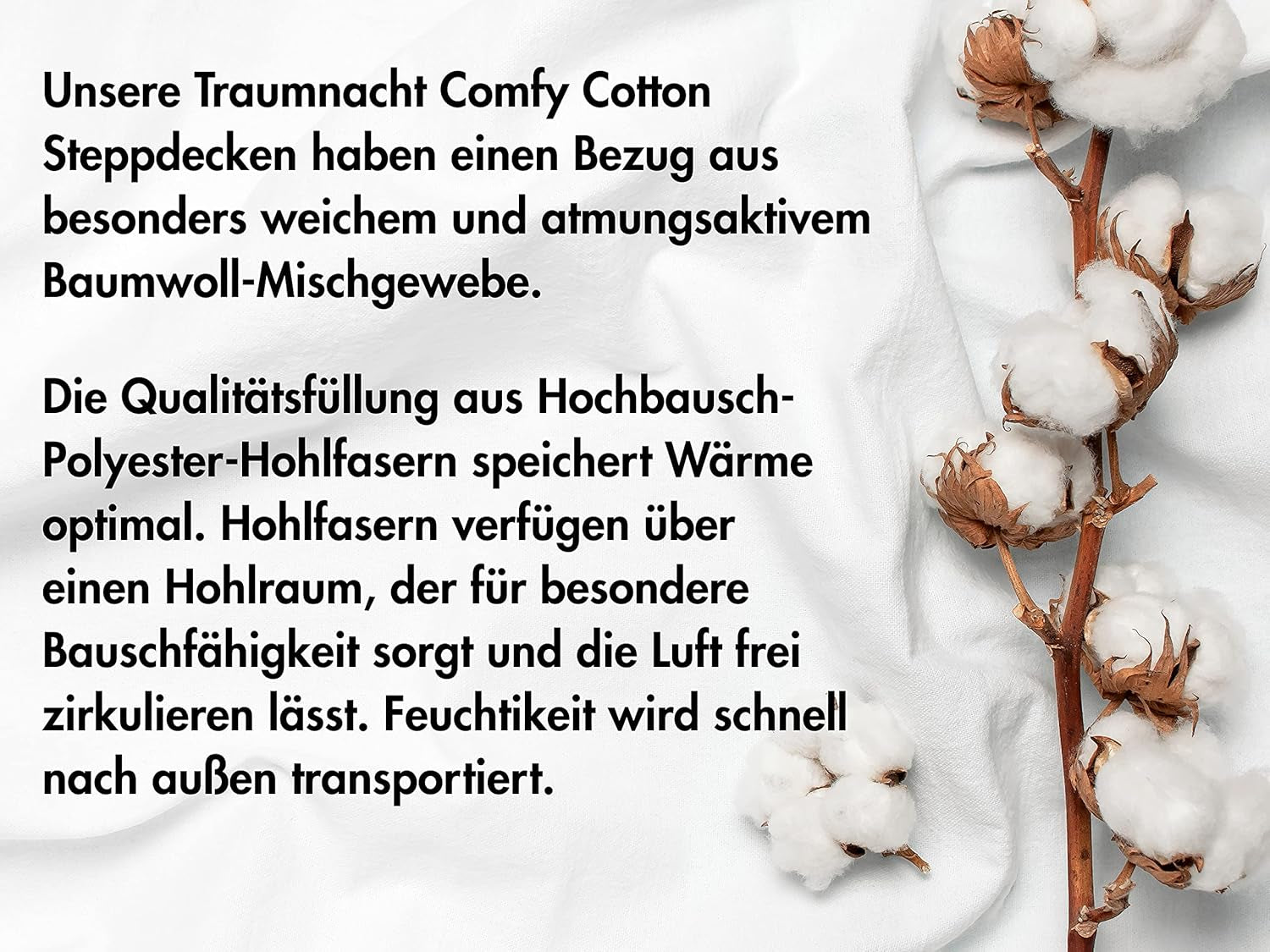 Traumnacht Wygodna jednokolorowa kołdra bawełniana na każdą porę roku, idealna kołdra przejściowa z pokrowcem z mieszanki bawełny, 135 x 200 cm, nadająca się do prania, z certyfikatem Oeko-Tex, wykonana zgodnie z niemieckimi standardami jakości. Kołdry i kołdry Naty Shop