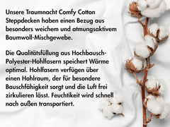 Traumnacht Wygodna jednokolorowa kołdra bawełniana na każdą porę roku, idealna kołdra przejściowa z pokrowcem z mieszanki bawełny, 135 x 200 cm, nadająca się do prania, z certyfikatem Oeko-Tex, wykonana zgodnie z niemieckimi standardami jakości. Kołdry i kołdry Naty Shop