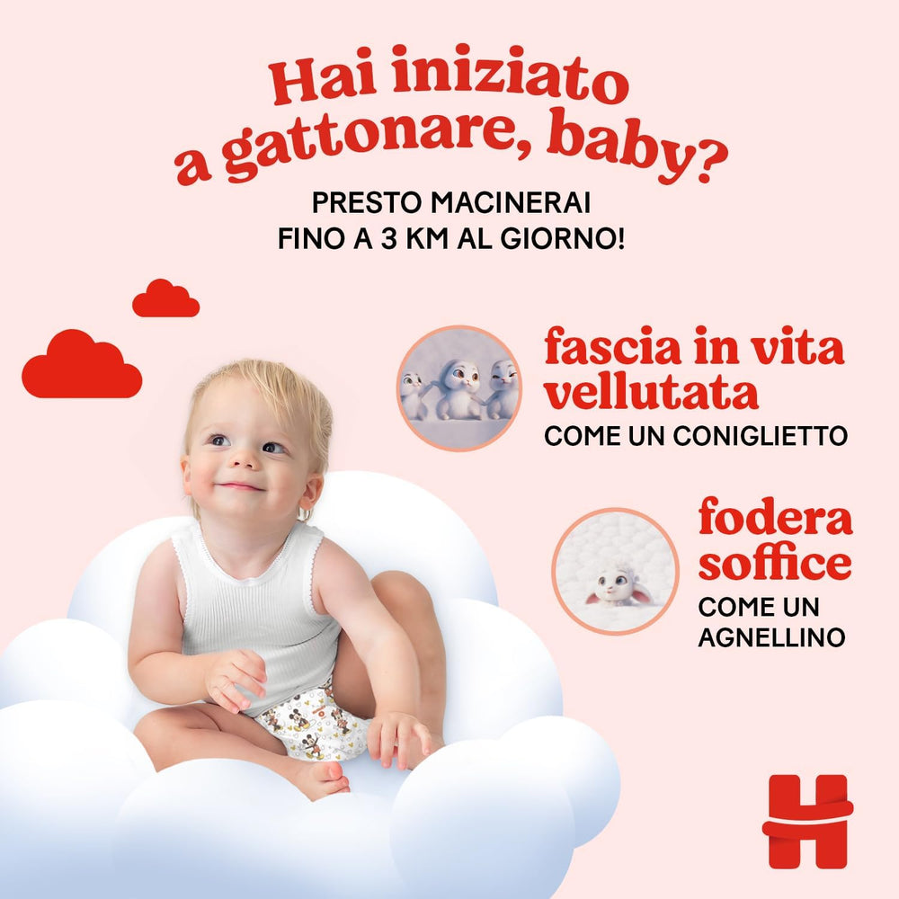 Pieluszki Huggies Ultra Comfort/Little Movers, rozmiar 3 (4-9 kg), wzór Disneya, chłonne, pełna ochrona, 126 sztuk