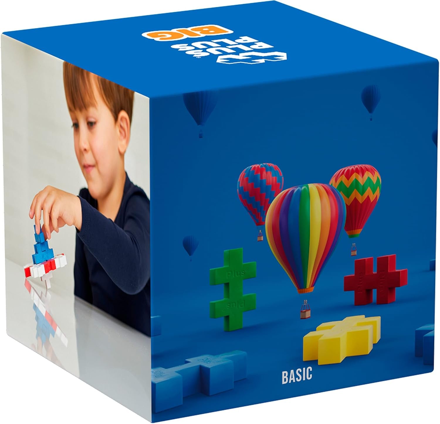 Plus-Plus 9603210 Geniales Konstruktionsspielzeug, Open Play Big Basic Mix, zestaw Bausteine, 100 sztuk, Mehrfarbig, Mehrfarbig