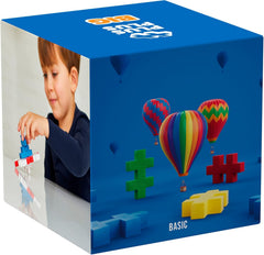 Plus-Plus 9603210 Geniales Konstruktionsspielzeug, Open Play Big Basic Mix, zestaw Bausteine, 100 sztuk, Mehrfarbig, Mehrfarbig