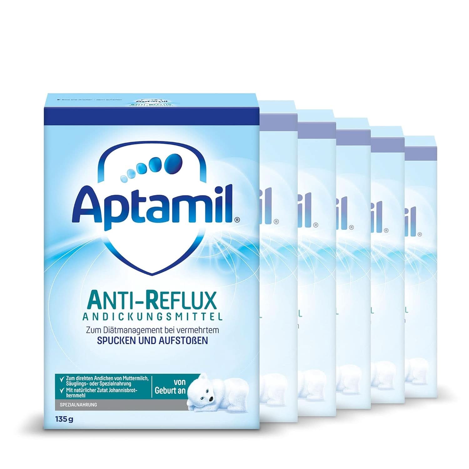 Aptamil AR środek zagęszczający od urodzenia, opakowanie 6 szt. (6 x 135 g) Matka i Dziecko Naty Shop