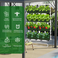 Hängende Vertikale Wand Pflanze, Vertikale Pflanzenwand Balkonbar Pflanzenwand Indoor mit Smart-Timer i Wasserpumpe Blumentopf Wand für Hof Garten Balkon Home Decor
