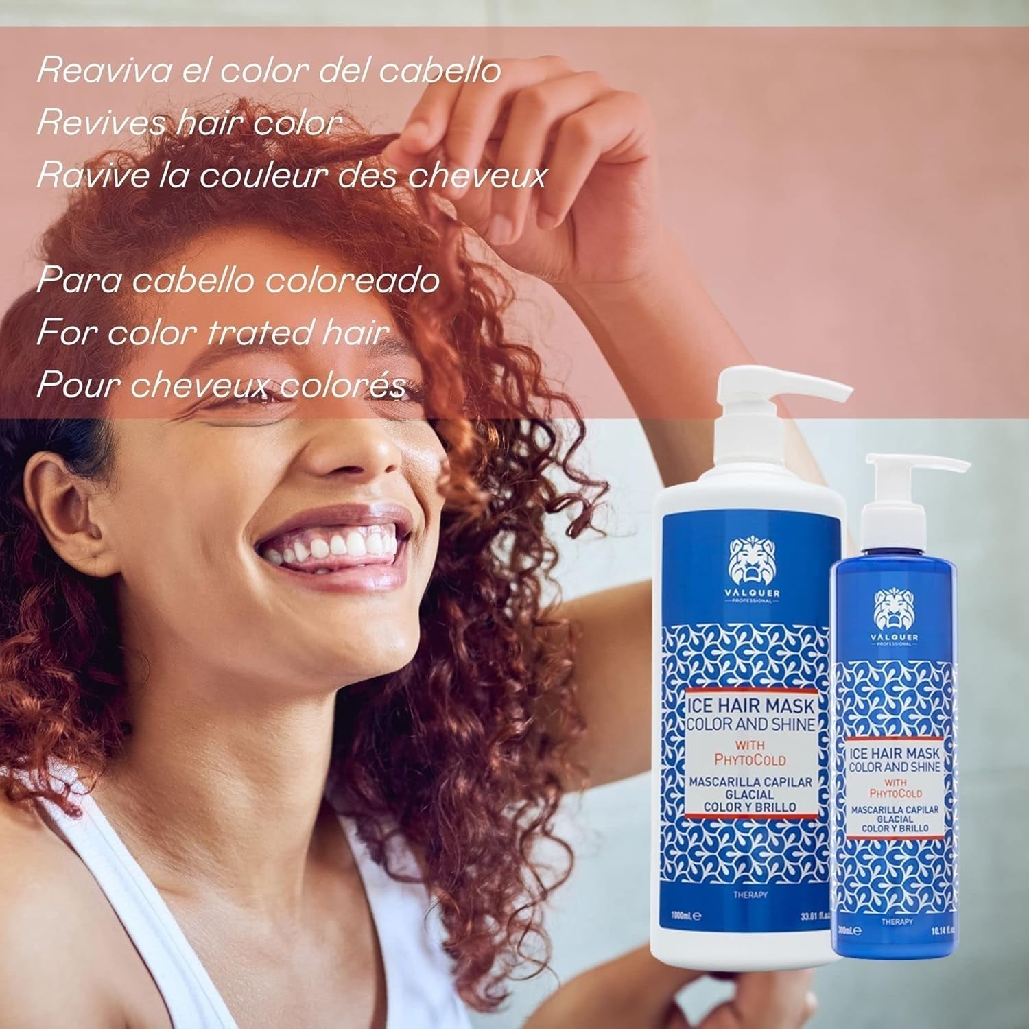 Valquer Profesional Ice Hair Mask Colour and Shine - Pentru păr vopsit, 1000 ml Masca de par Naty Shop