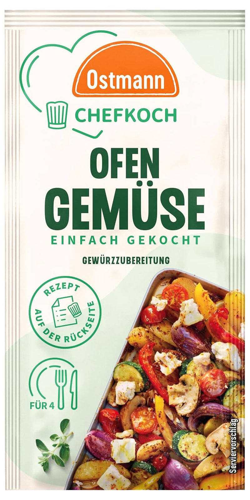 Ostmann Gewürze x Chefkoch - Ofengemüse Gewürzzubereitung | Abgestimmt auf 4 Porcje | Łącznie z Schritt-für-Schritt-Rezept i Mengenangaben | 14 g w torbie