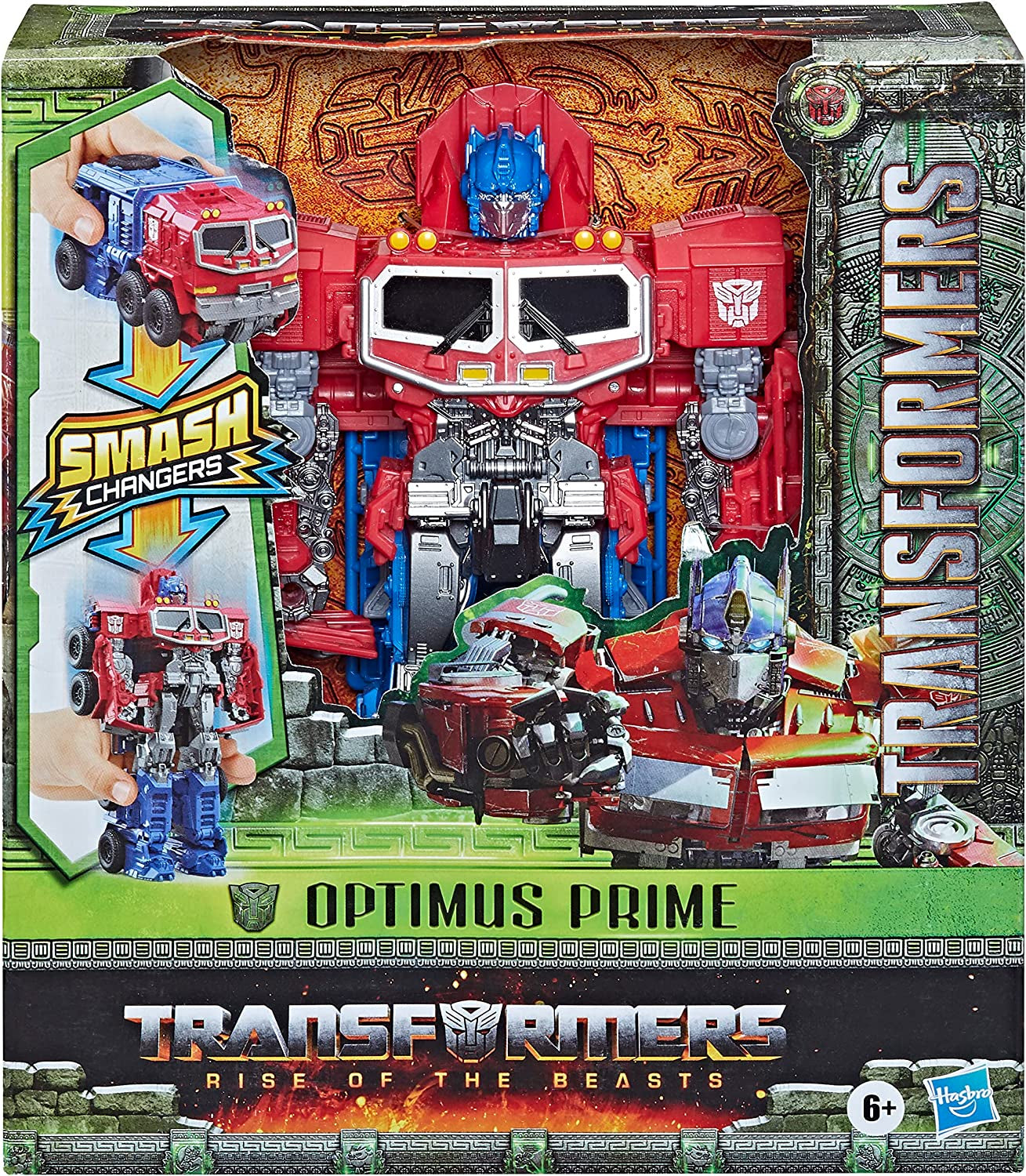 Transformatory zabawki do filmu Bunt bestii, Smash Changer Optimus Prime figurka 6, 22,5 cm Figurki Naty Shop