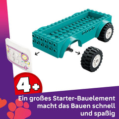 LEGO Friends Heartlake City Eiswagen, Spielset für Rollenspiele, Bauset mit 2 Spielzeugfiguren und einem Hasen, Spielzeug für Mädchen ab 4 Jahren, Bauspielzeug mit Minifiguren der Charaktere 42644