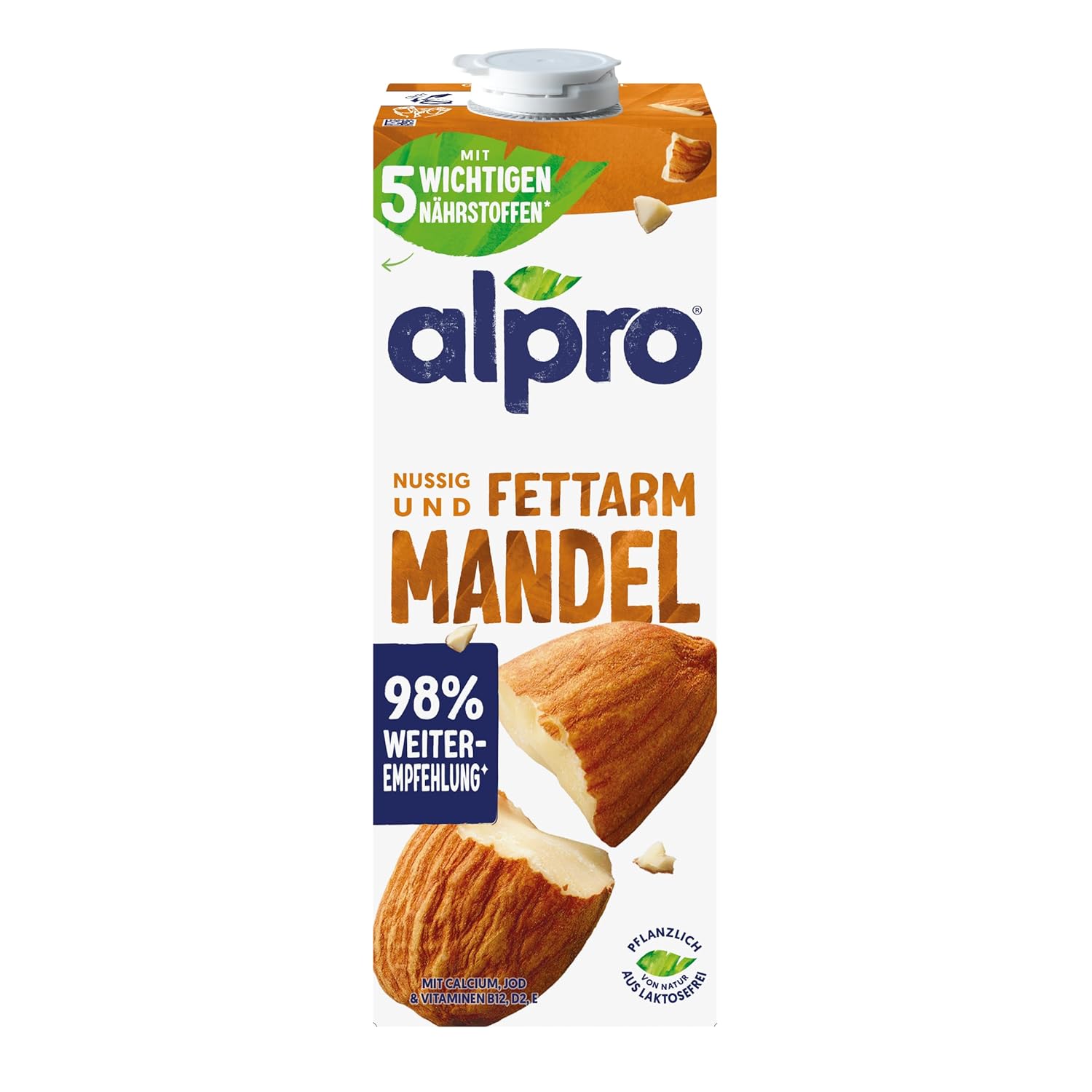 Alpro Mandeldrink bez cukru – źródło wapnia i witamin