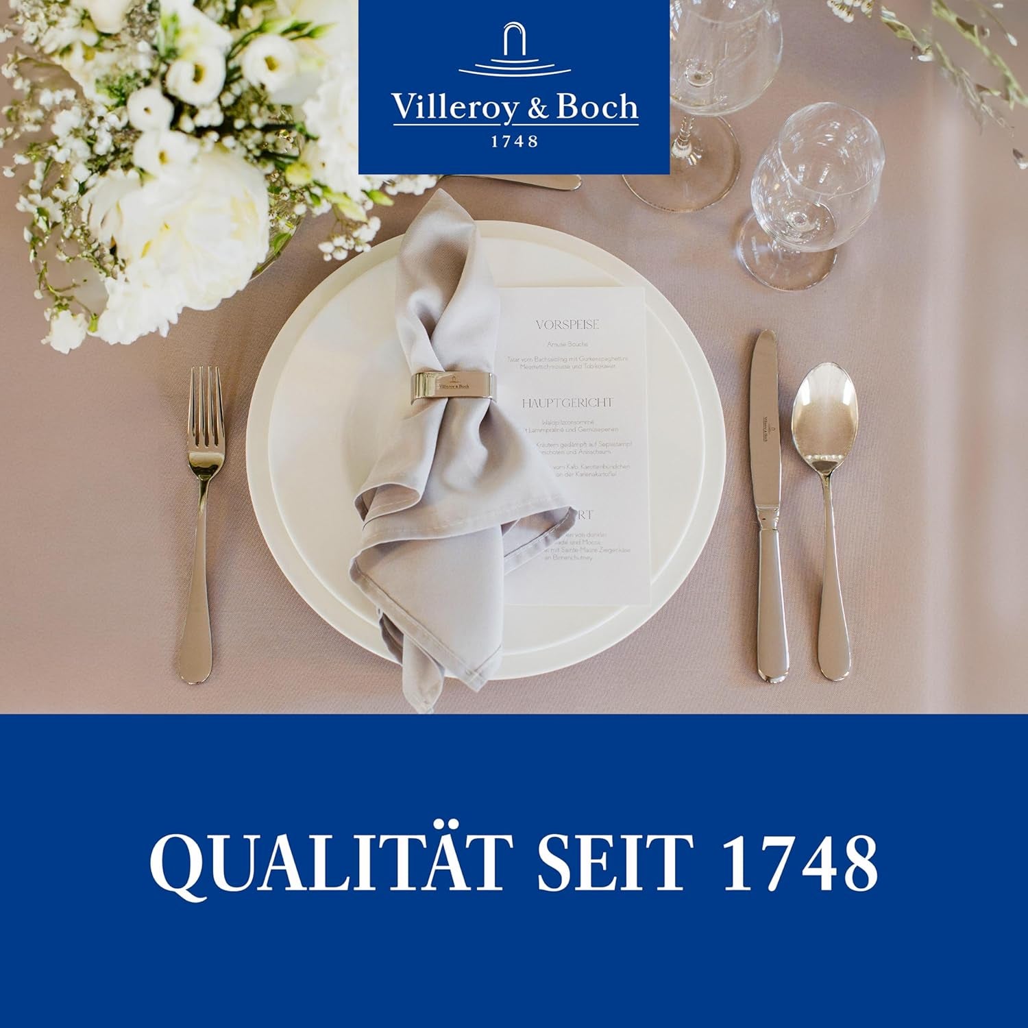 Villeroy & Boch – Oscar Tafelbesteck 24 Teilig 6 Personen, Spülmaschinenfest, Rostfrei, Zestaw Besteck, Essbesteck, Zestaw Messer Gabel Löffel, Zestaw sztućców, Besteckset Edelstahl, Edelstahl Kitchen Naty Shop