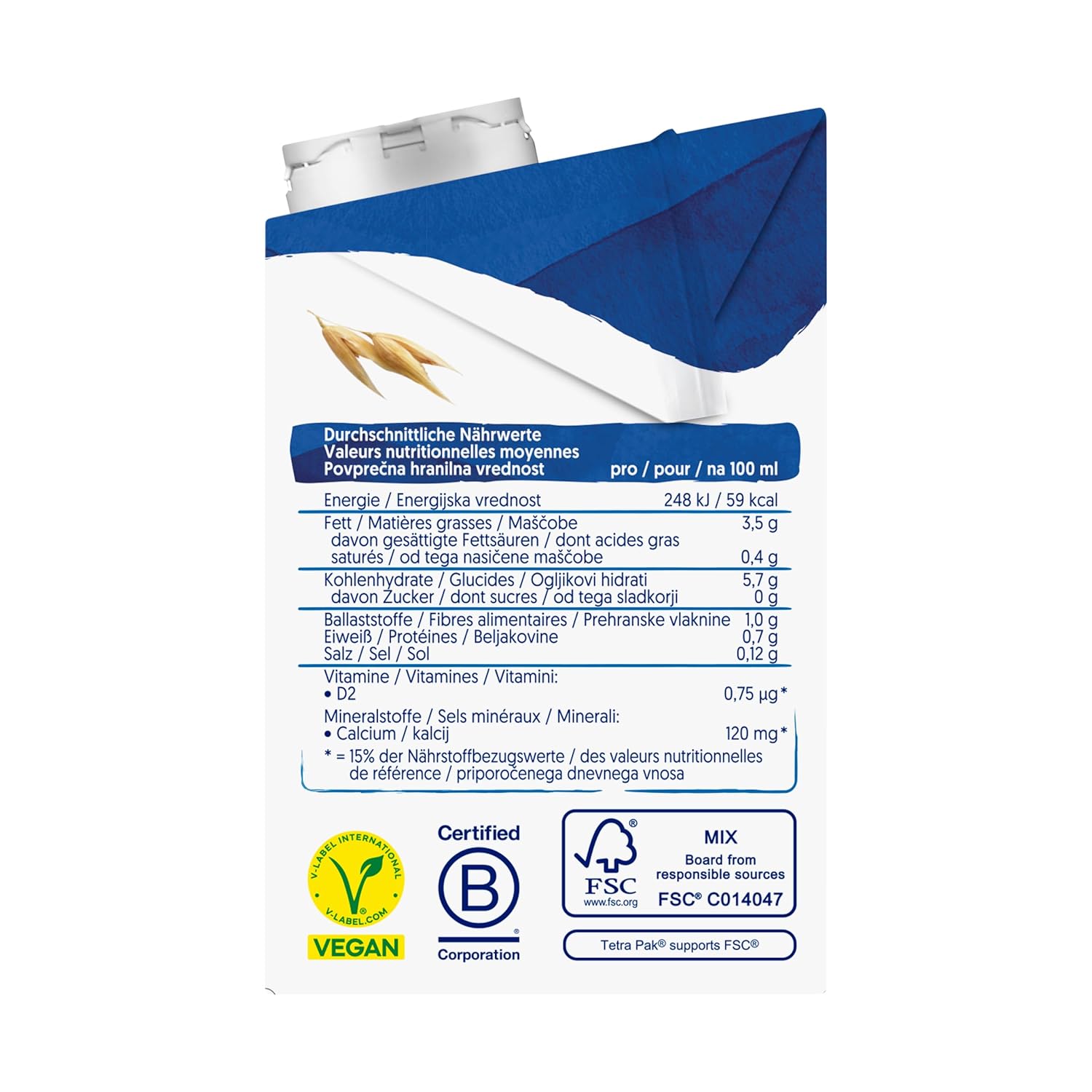 Alpro To nie jest mleko 3,5% – Wegańskie bez mleka – Wysoka zawartość wapnia