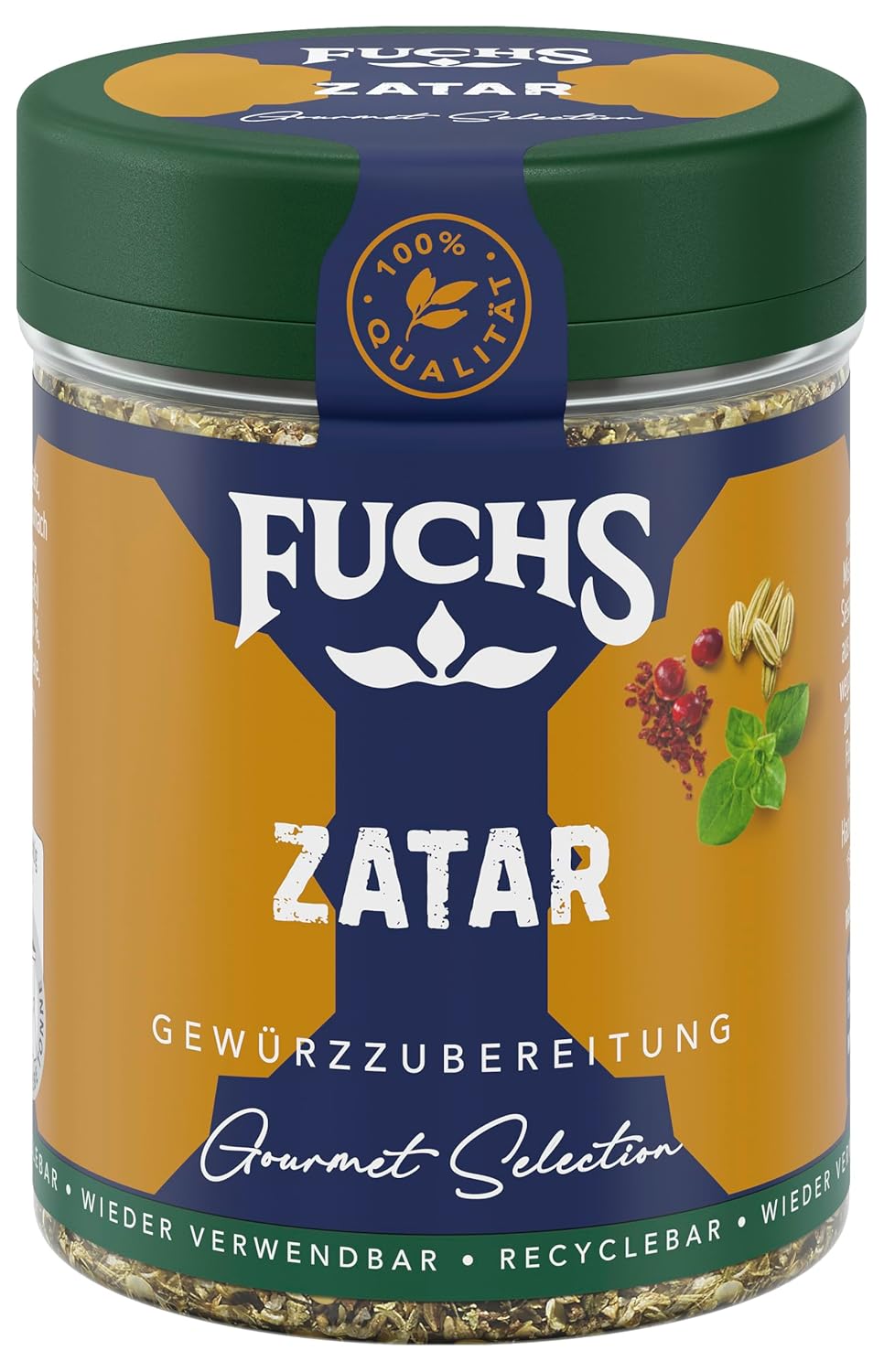 Fuchs Spices Gourmet Selection Bliski Wschód/Afryka - Mieszanka przypraw do kuskusu i bulguru Mieszanka przypraw do wielokrotnego napełniania do przyprawiania potraw bulgur Wegańskie 55g