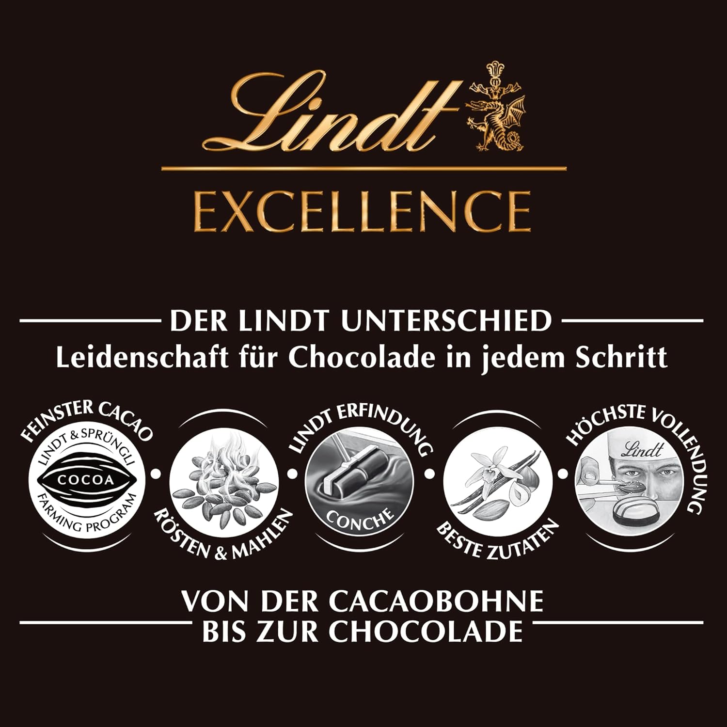 Lindt Excellence Sweet Salted Wood - tabliczka ciemnej czekolady 100g - intensywny aromat kakaowy