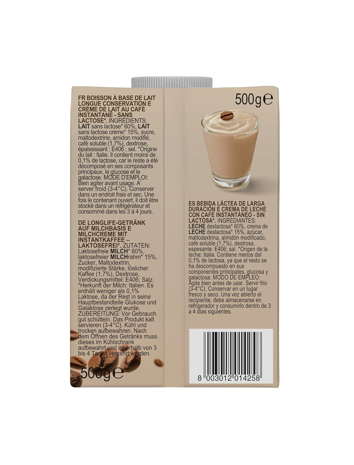 Gimoka Cream Caffè Latte Bez laktozy Bez glutenu Bez konserwantów