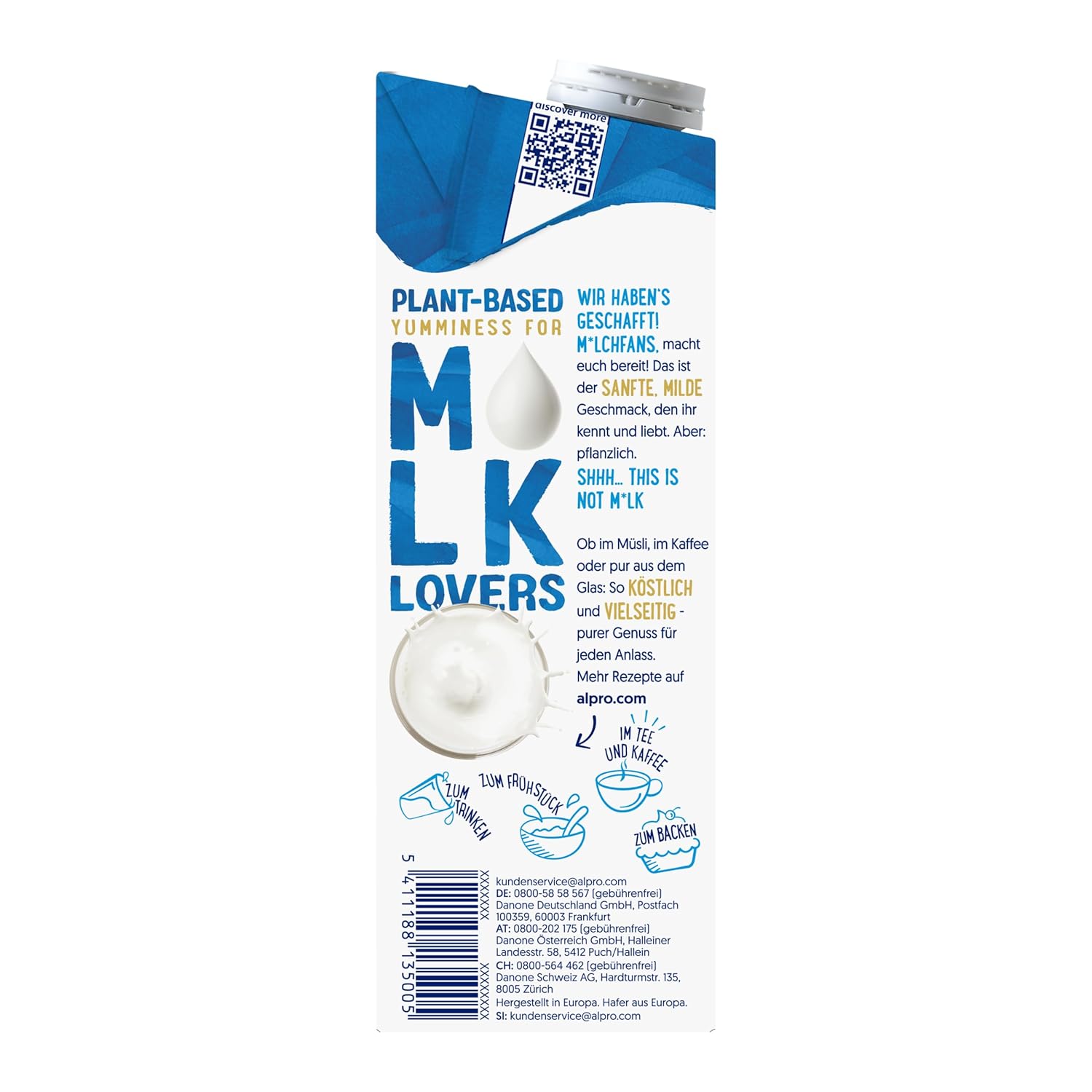 Alpro To nie jest mleko 3,5% – Wegańskie bez mleka – Wysoka zawartość wapnia