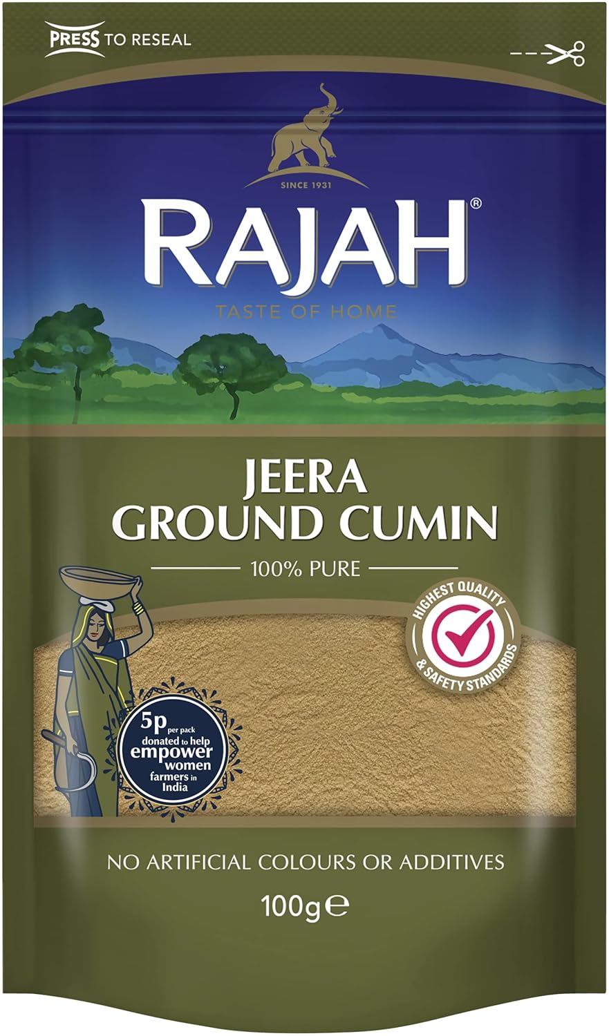 Rajah Kreuzkümmelsamen – Ganze Kreuzkümmelsamen zum Würzen und Kochen – 1 x 85 g